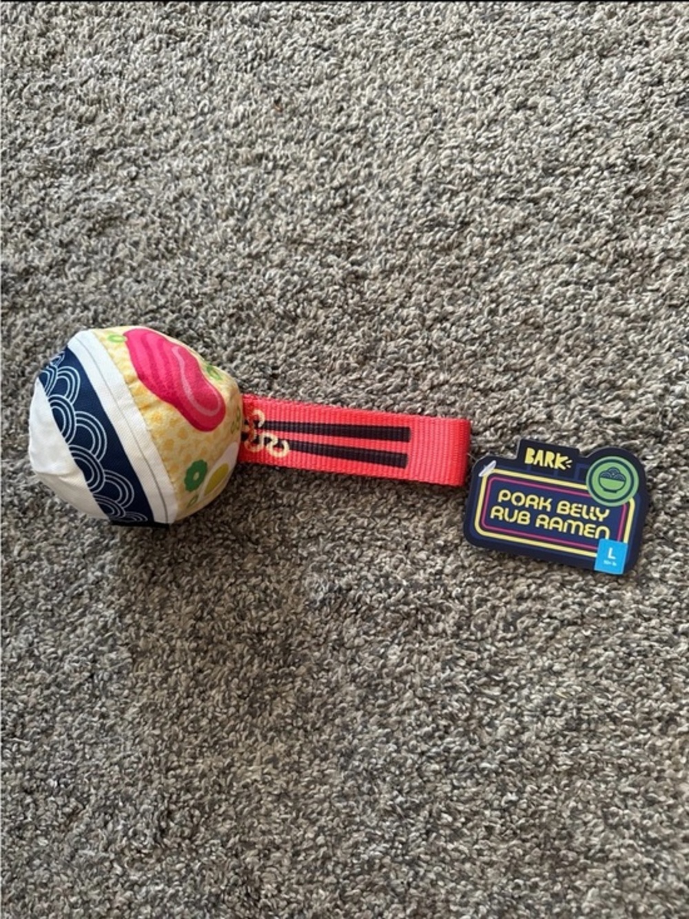 Bark Pork Belly Rub Ramen Dog Toy - Large